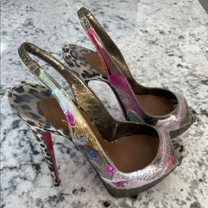 Christian Louboutin Trash Peep Toe Slingback Pumps